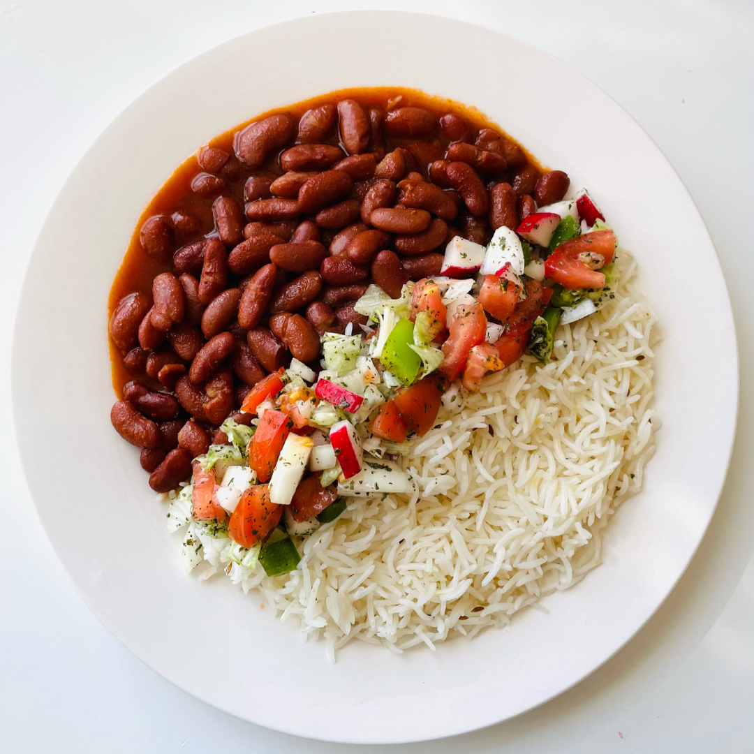 Fiesta Pinto Beans with Rice and Cheese