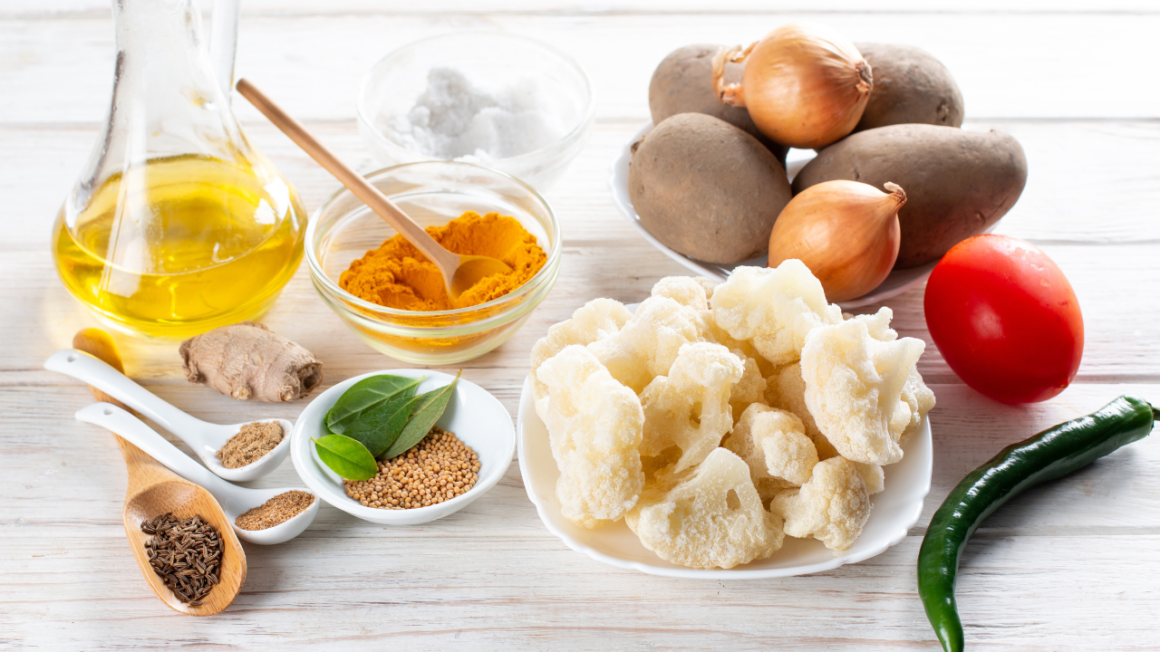 ingredients for Aloo Gosht