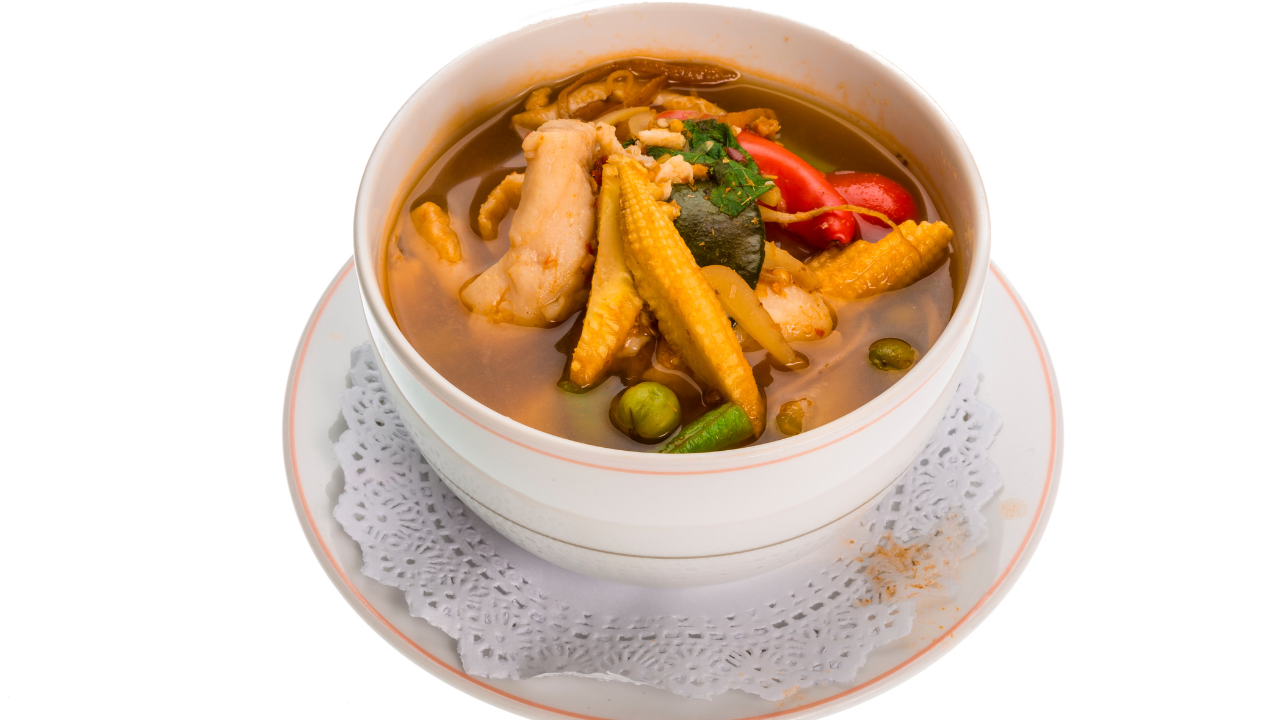 Spicy Chicken Corn Soup with Potato Chunks