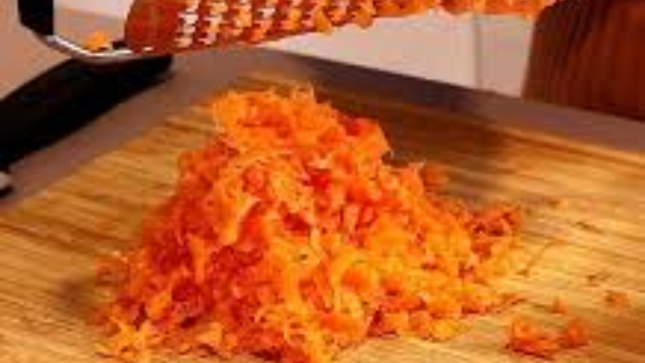 Grated pumpkin ready for making koftas