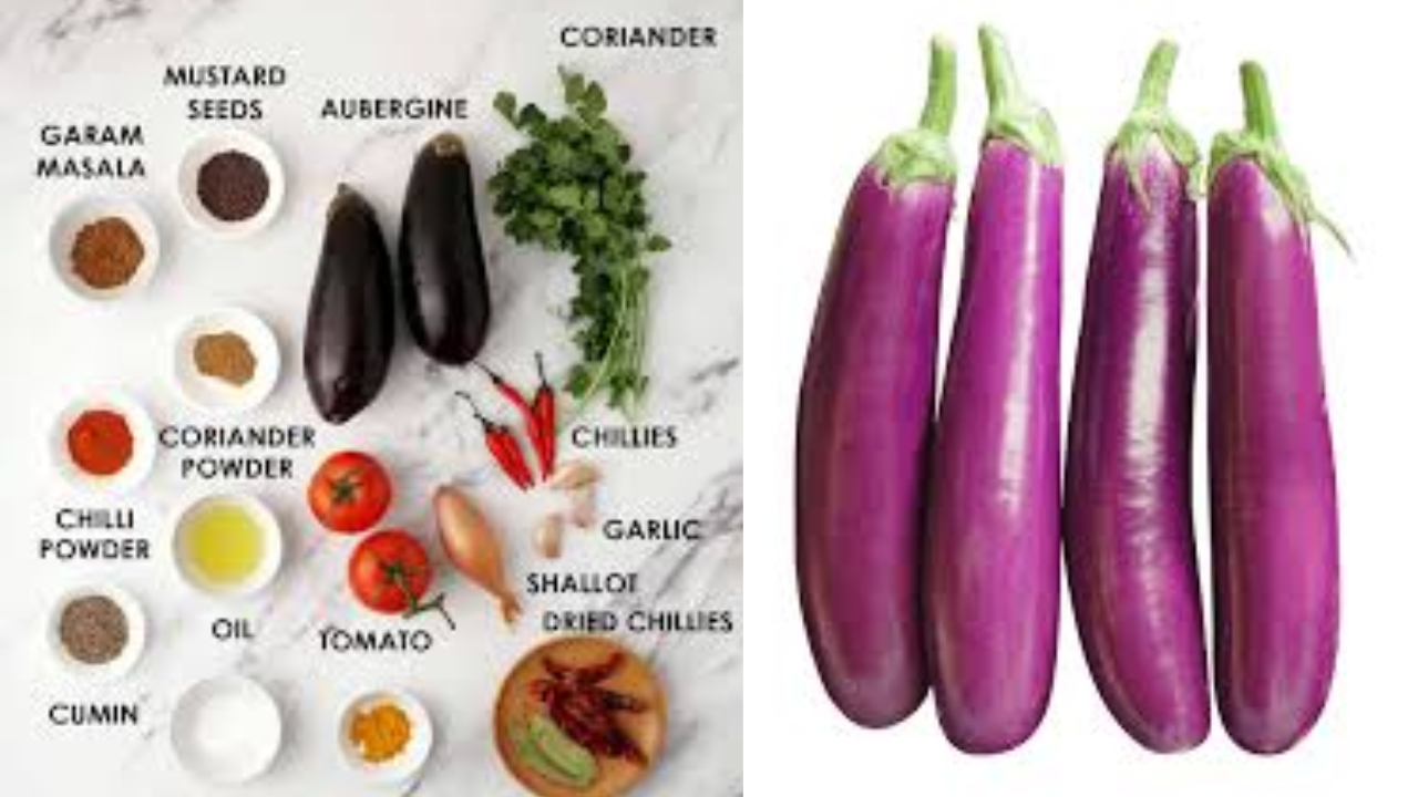 Fresh ingredients for Vegetable Brinjal Curry Recipe