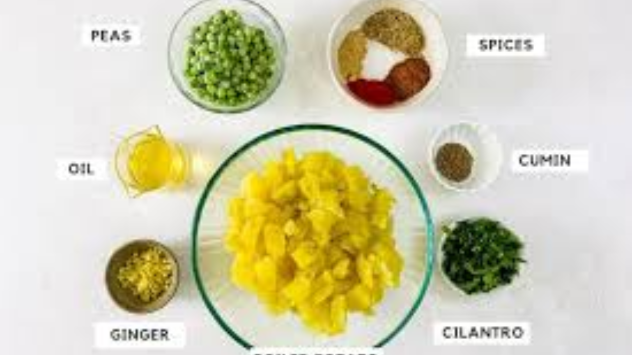 Ingredients for making crispy samosas