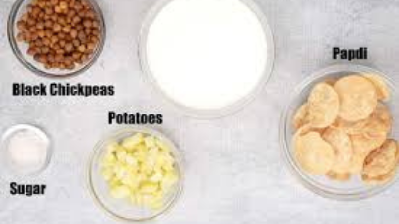 ingredients for dahi papdi chaat